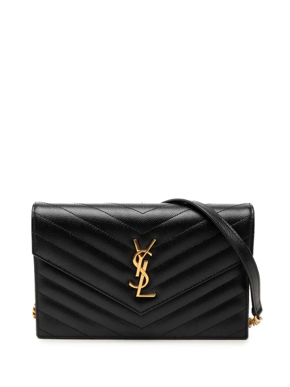 2025 Grain De Poudre Chevron Cassandre Envelope Chain Wallet crossbody bag