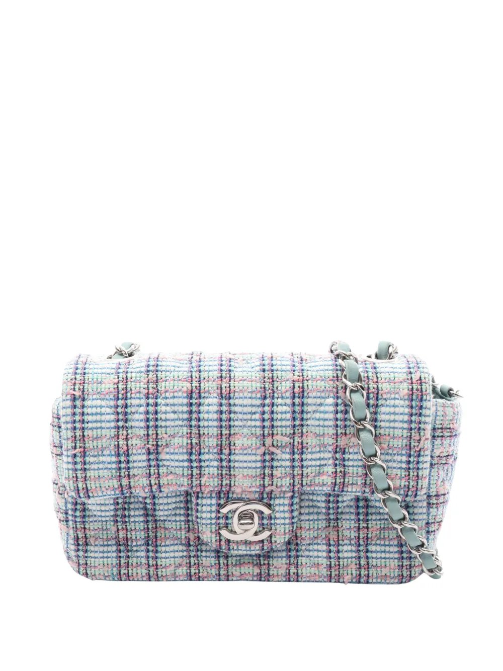 2019 Mini Rectangular Classic Tweed Single Flap crossbody bag