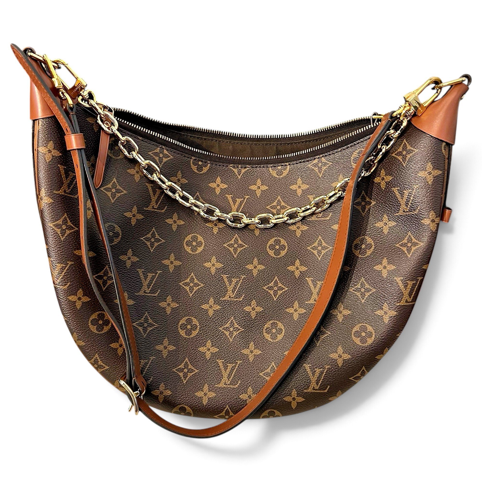 Loop leather handbag