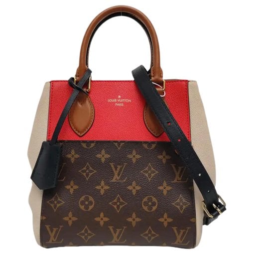 Fold leather handbag