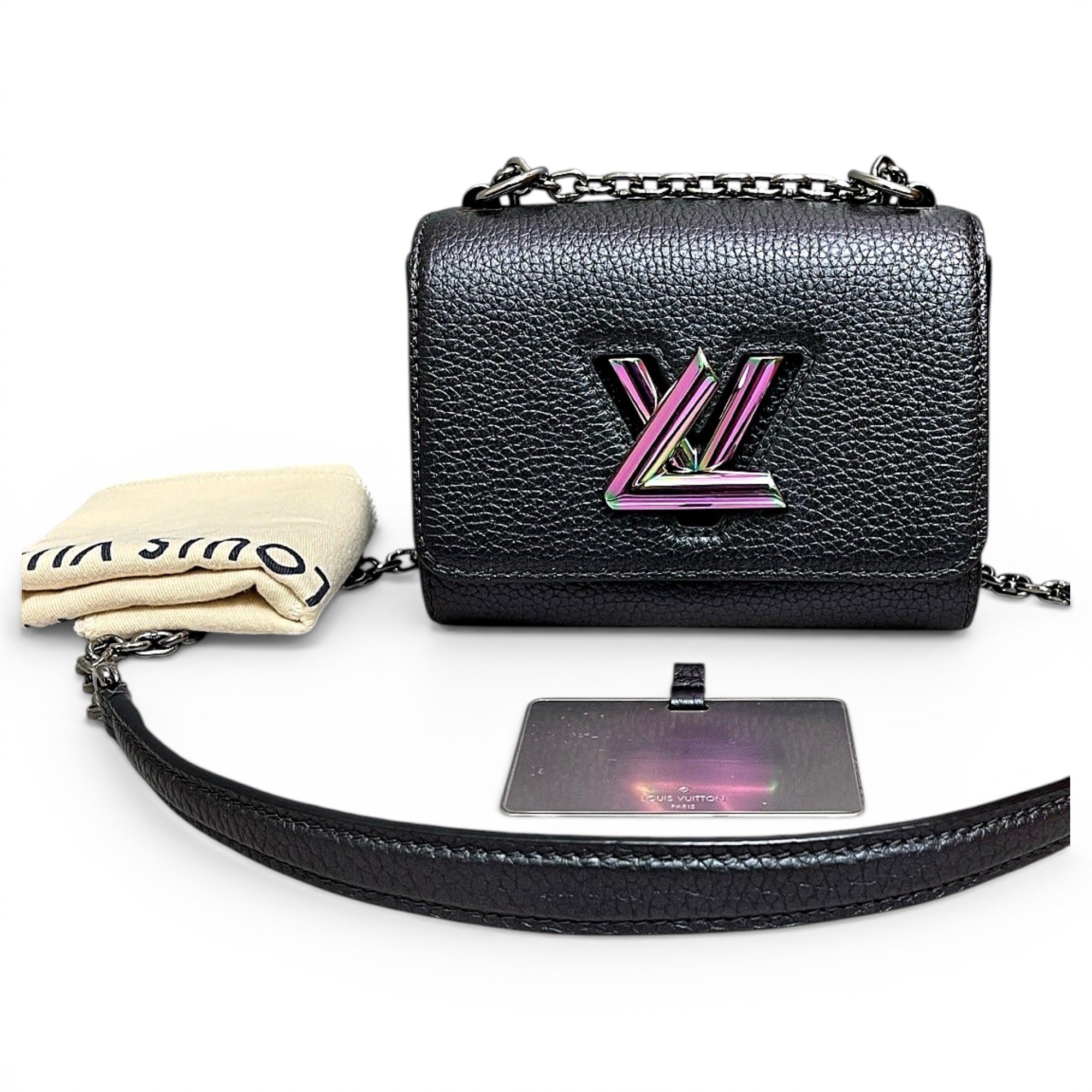 Twist leather handbag
