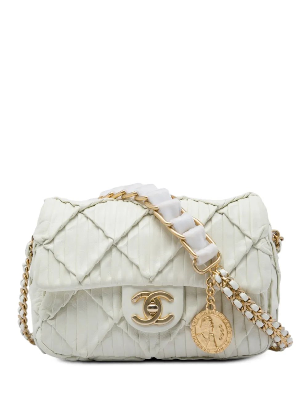 2021-2026 Mini Pleated Calfskin Chain Soul Flap crossbody bag