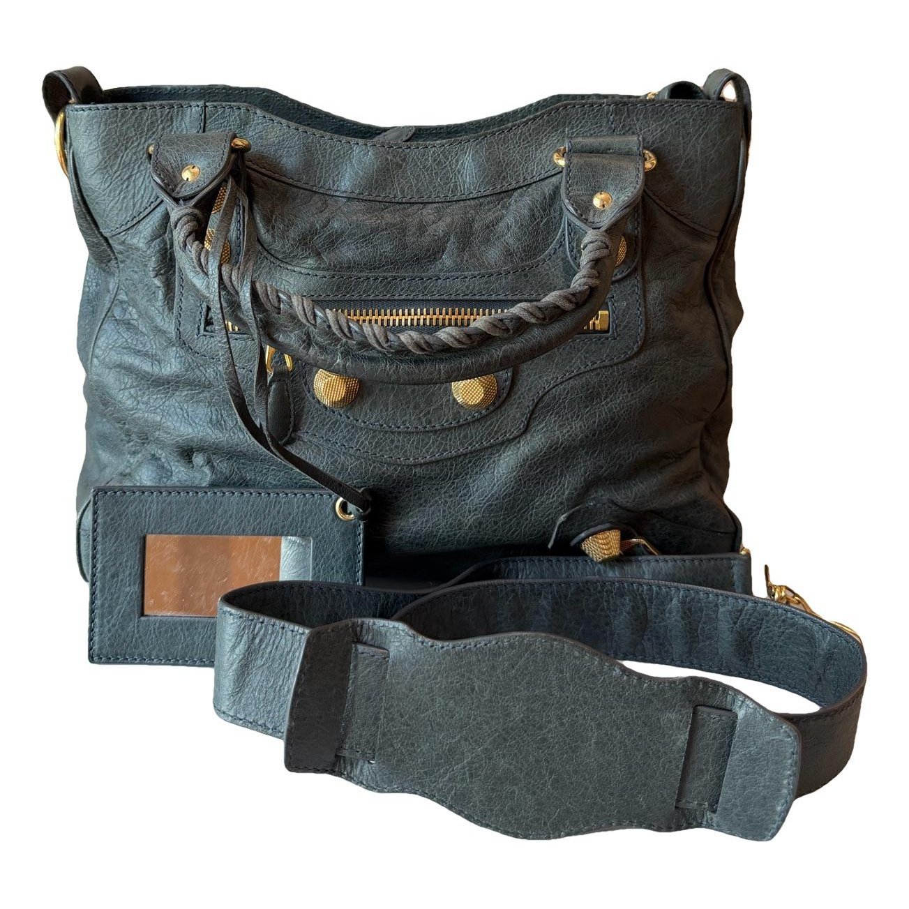 Work leather handbag