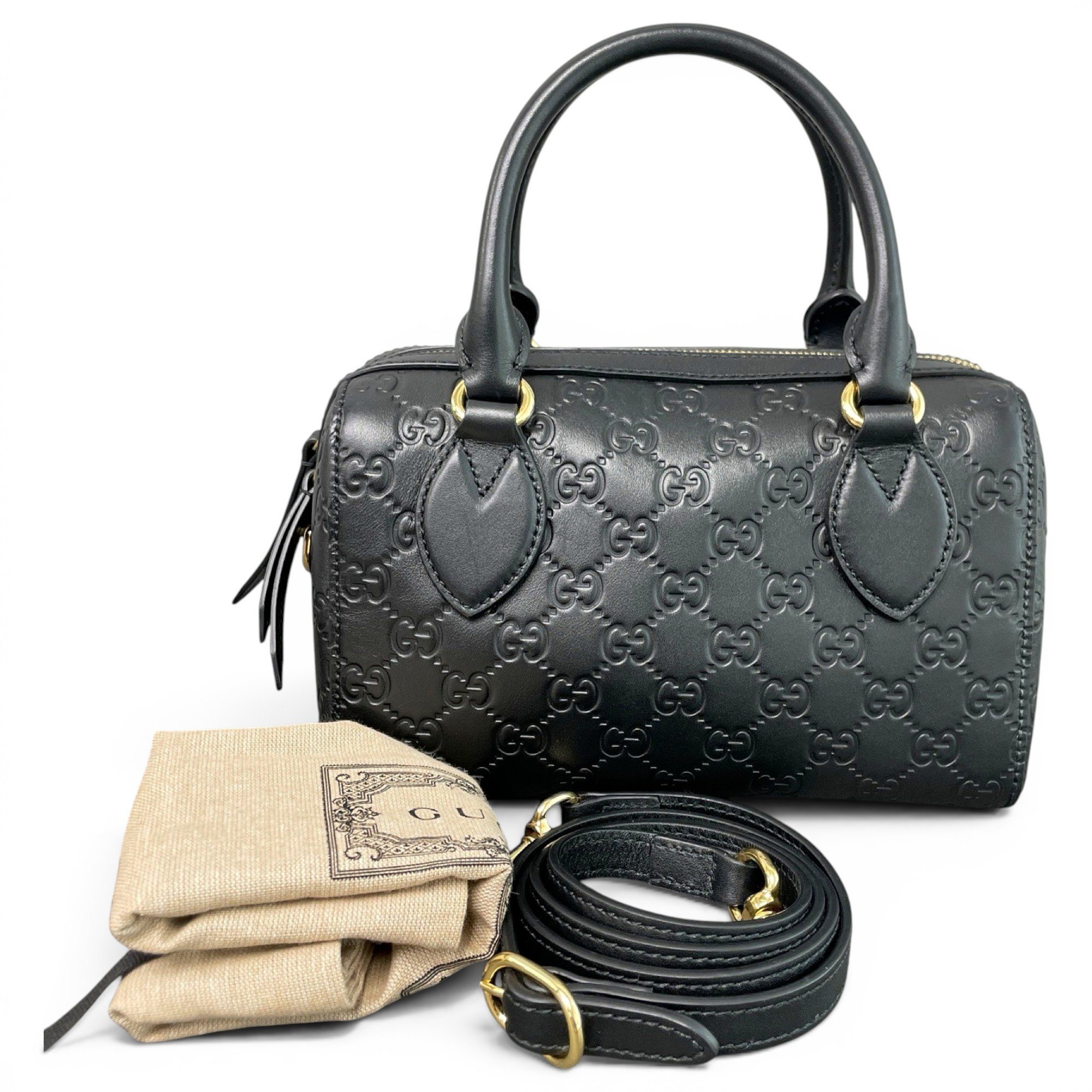 Boston leather bowling bag