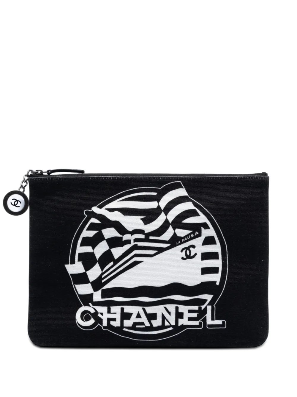 2019 Medium Canvas La Pausa Zip O Case clutch bag