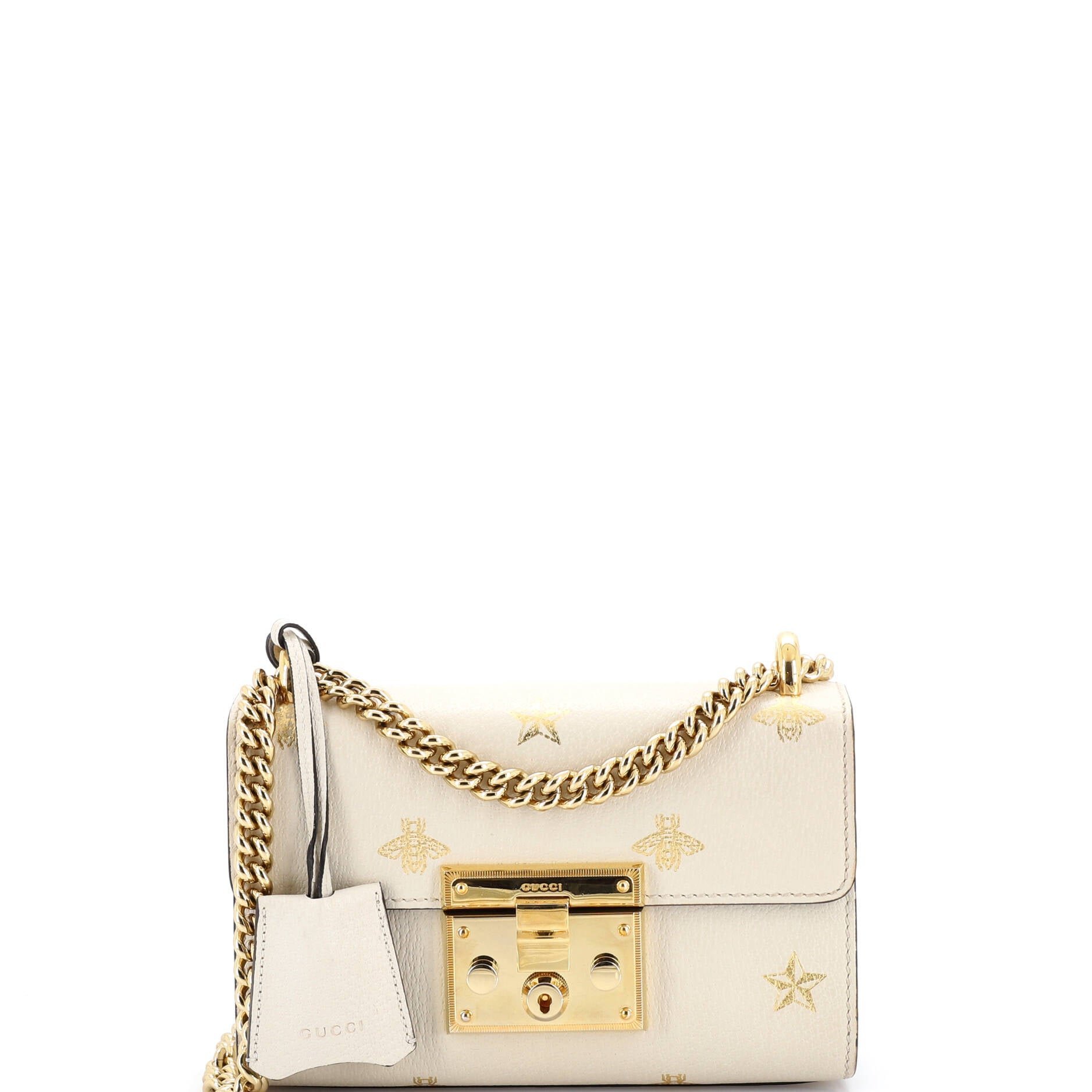 Gucci Padlock Shoulder Bag Printed Leather Small