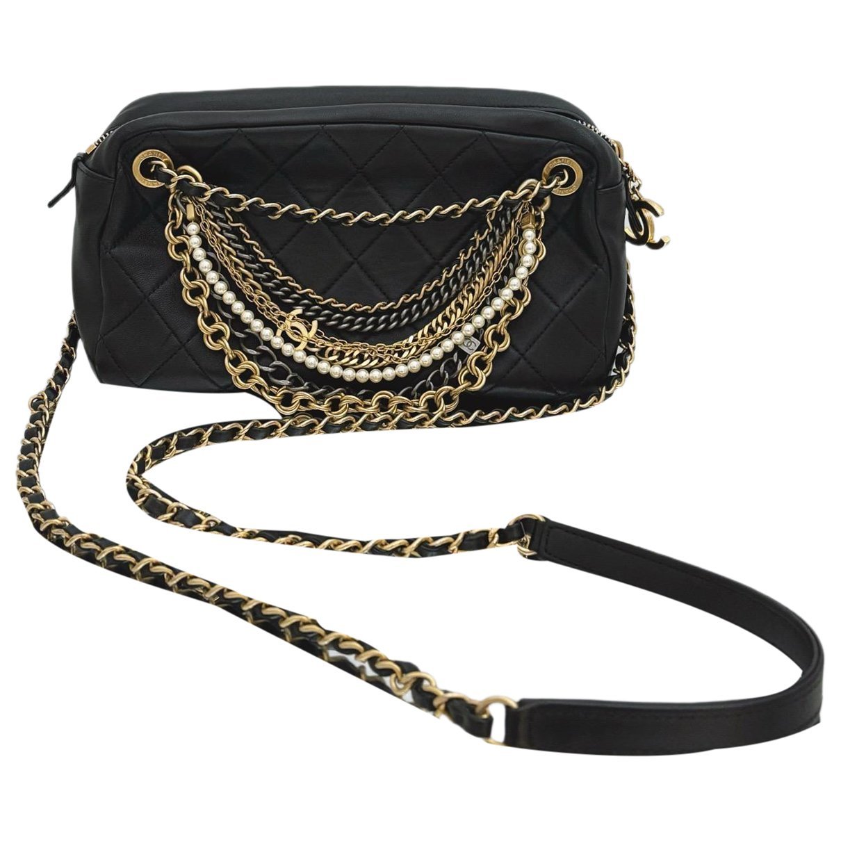 Vanity leather handbag