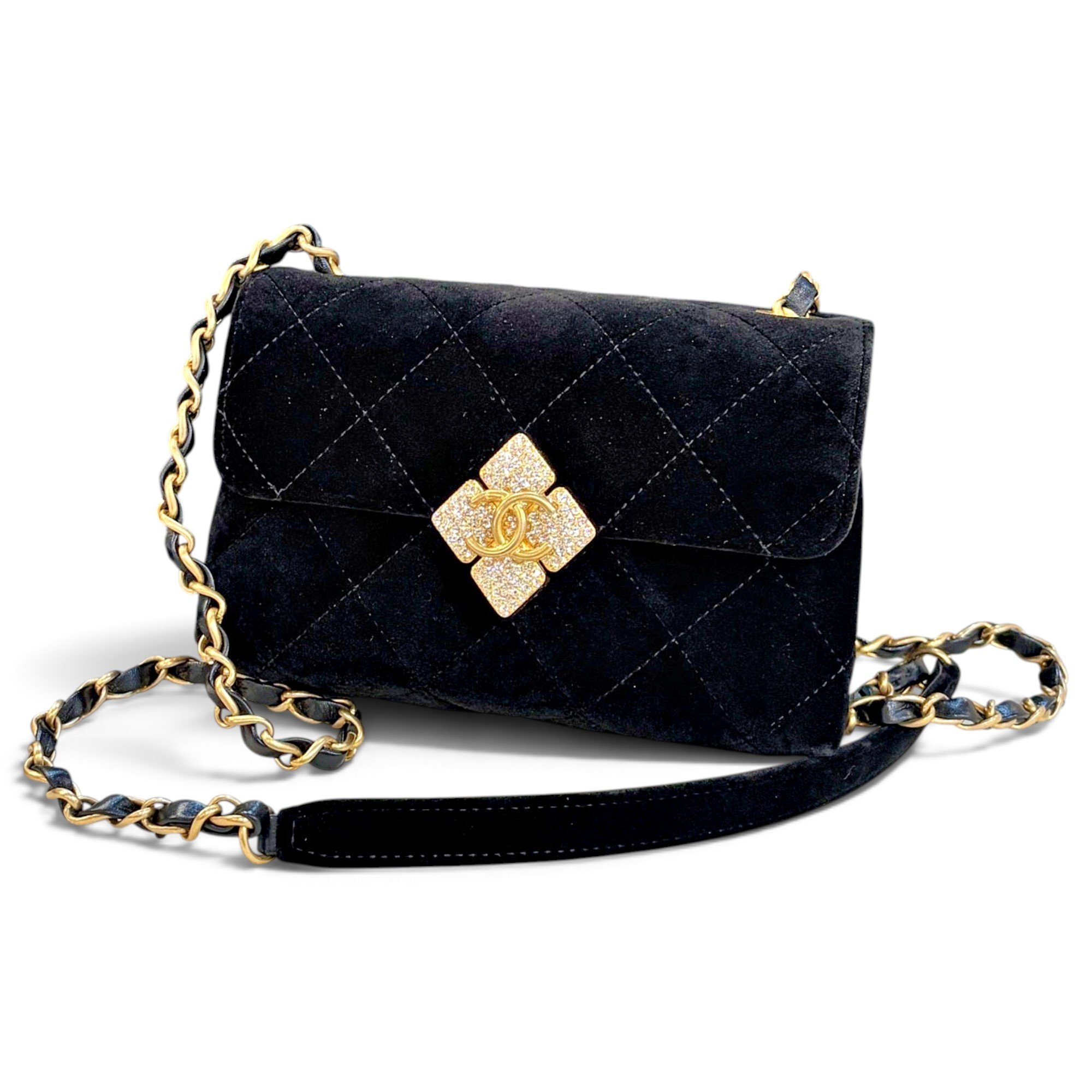 Velvet handbag