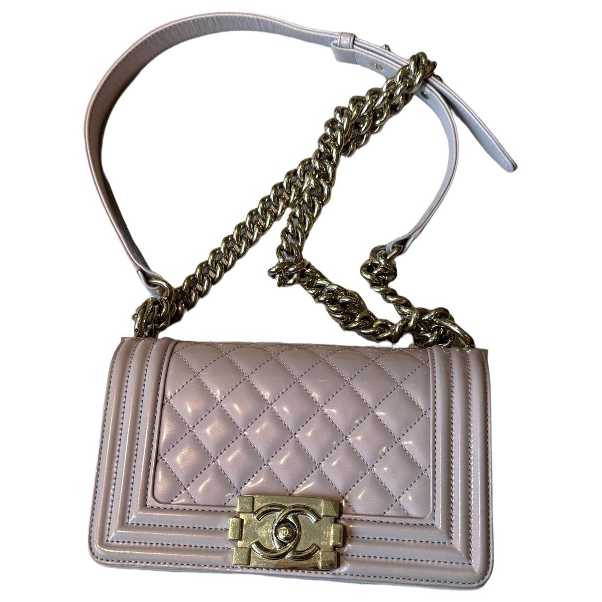 Boy patent leather crossbody bag