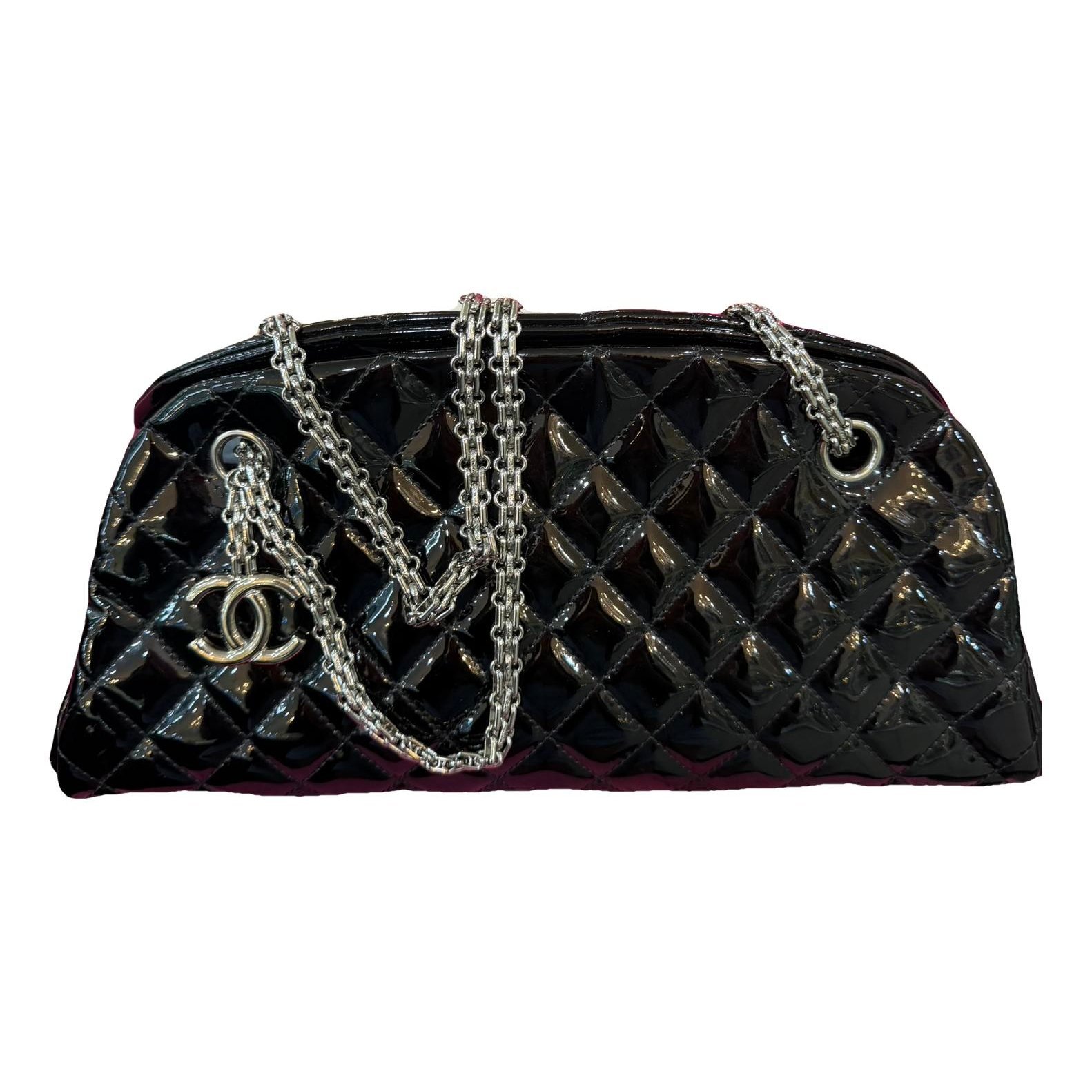Mademoiselle patent leather handbag