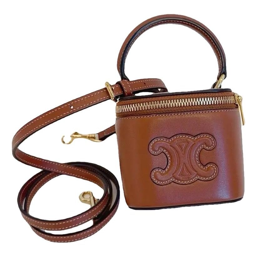 Tambour leather crossbody bag