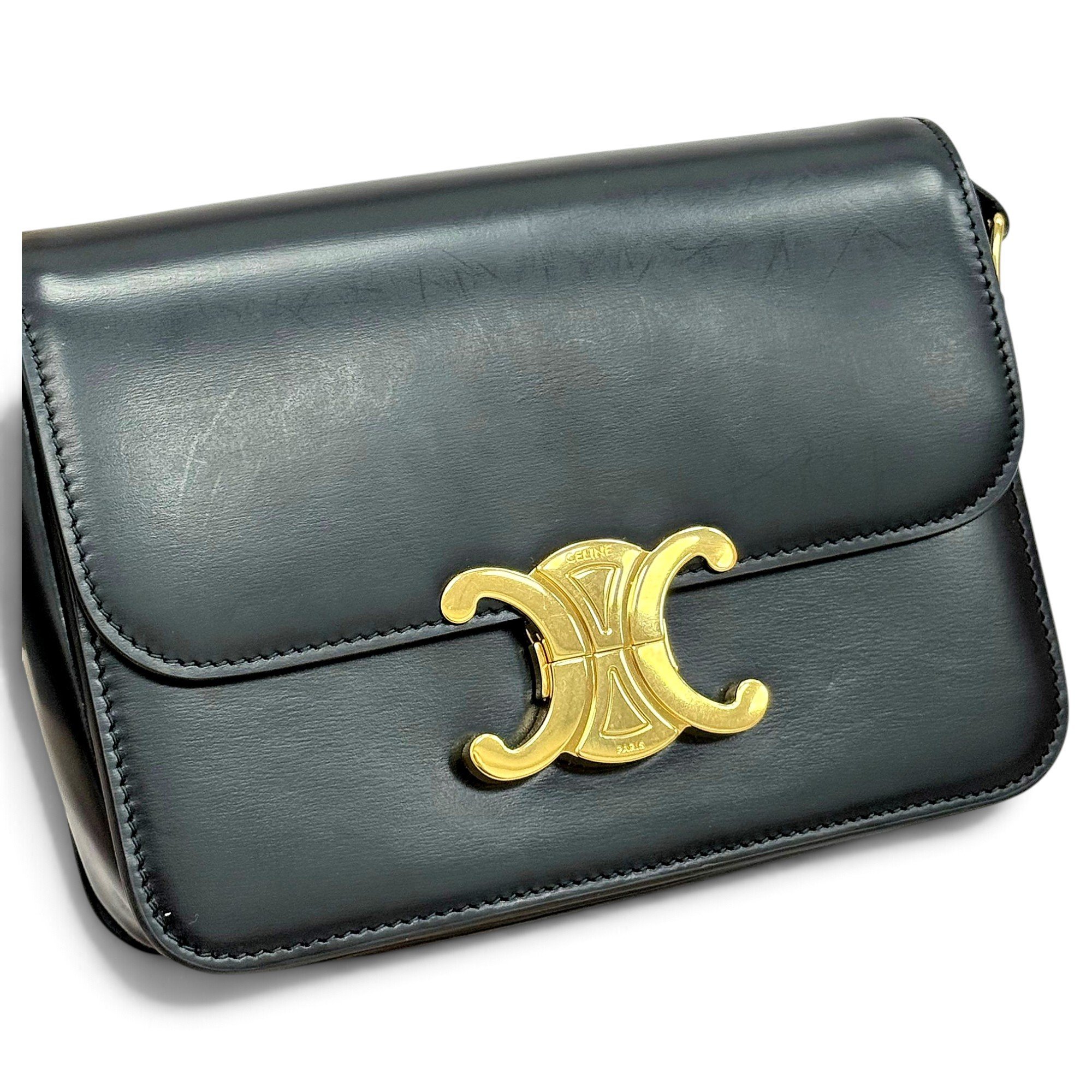 Triomphe leather handbag