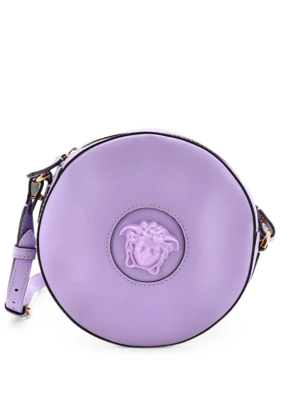 La Medusa Round Camera Bag Leather Small crossbody bag
