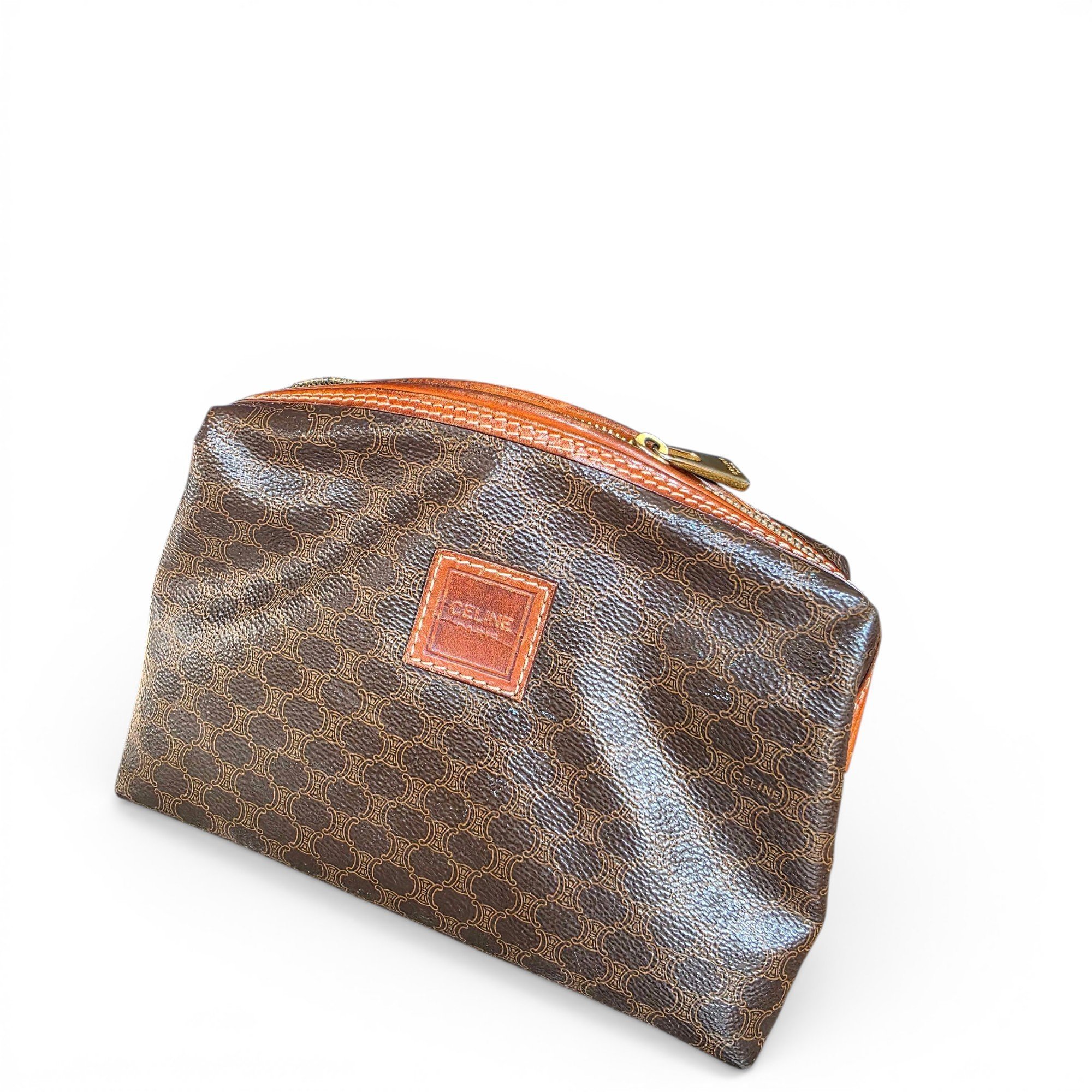 Leather clutch bag