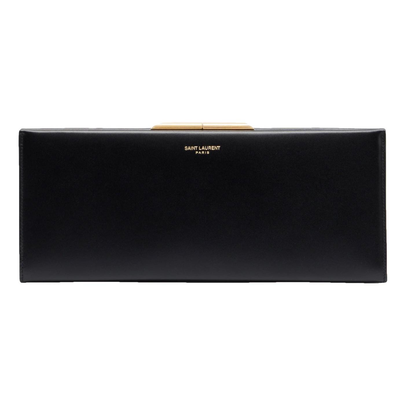 Leather clutch bag