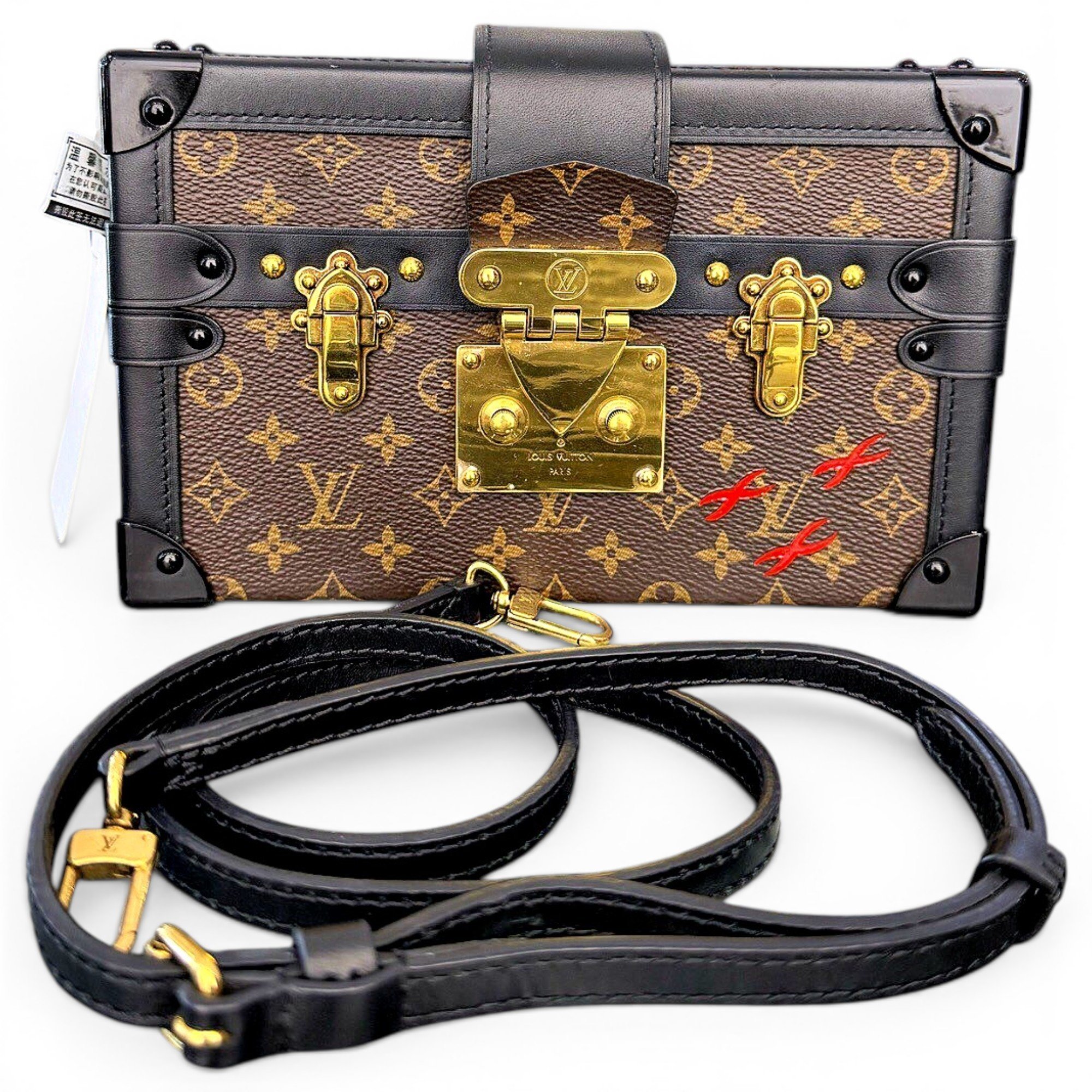 Petite Malle leather handbag