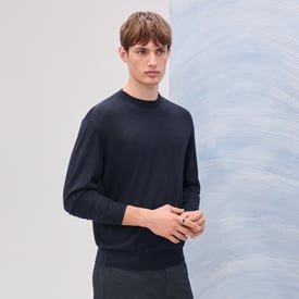 "Coutures inversees" crewneck sweater