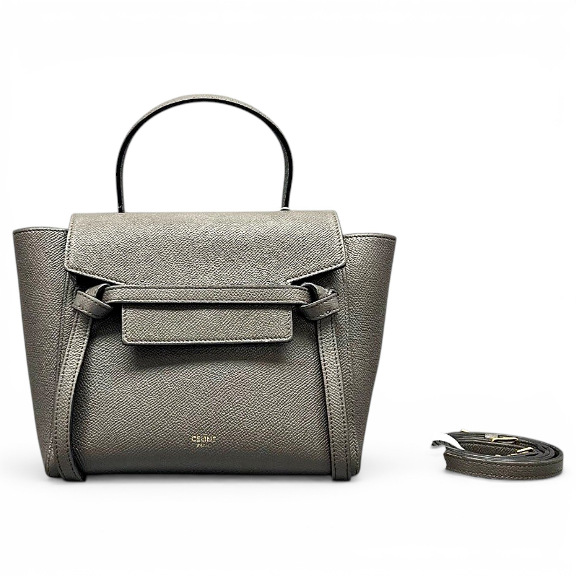Belt leather handbag