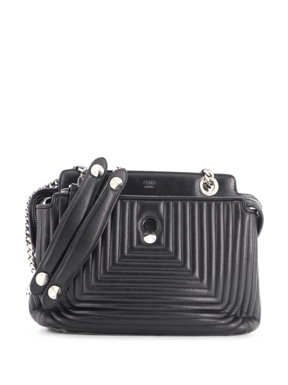 Fendi DotCom Click Quilted Leather Small shoulder bag
