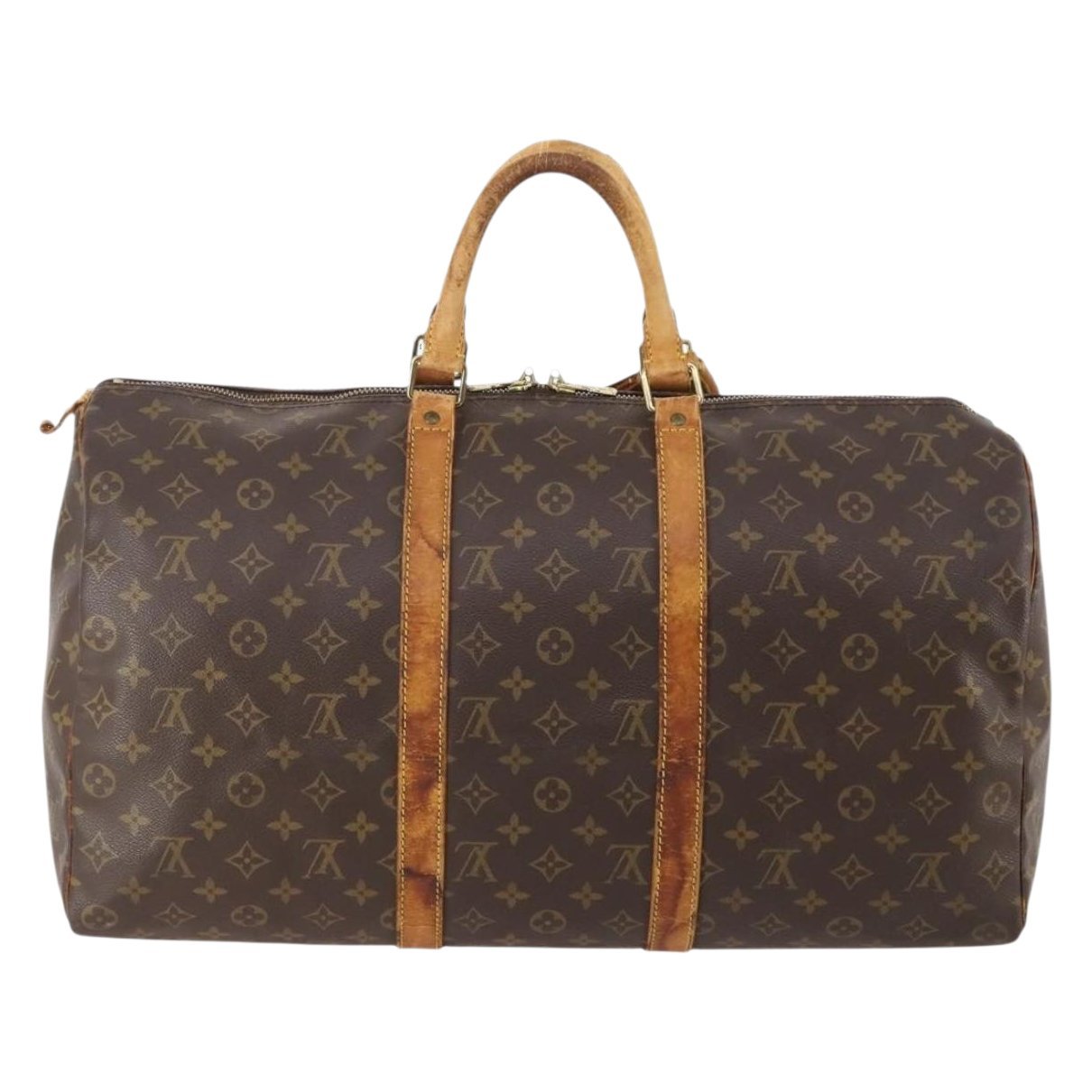 Keepall leather travel bag