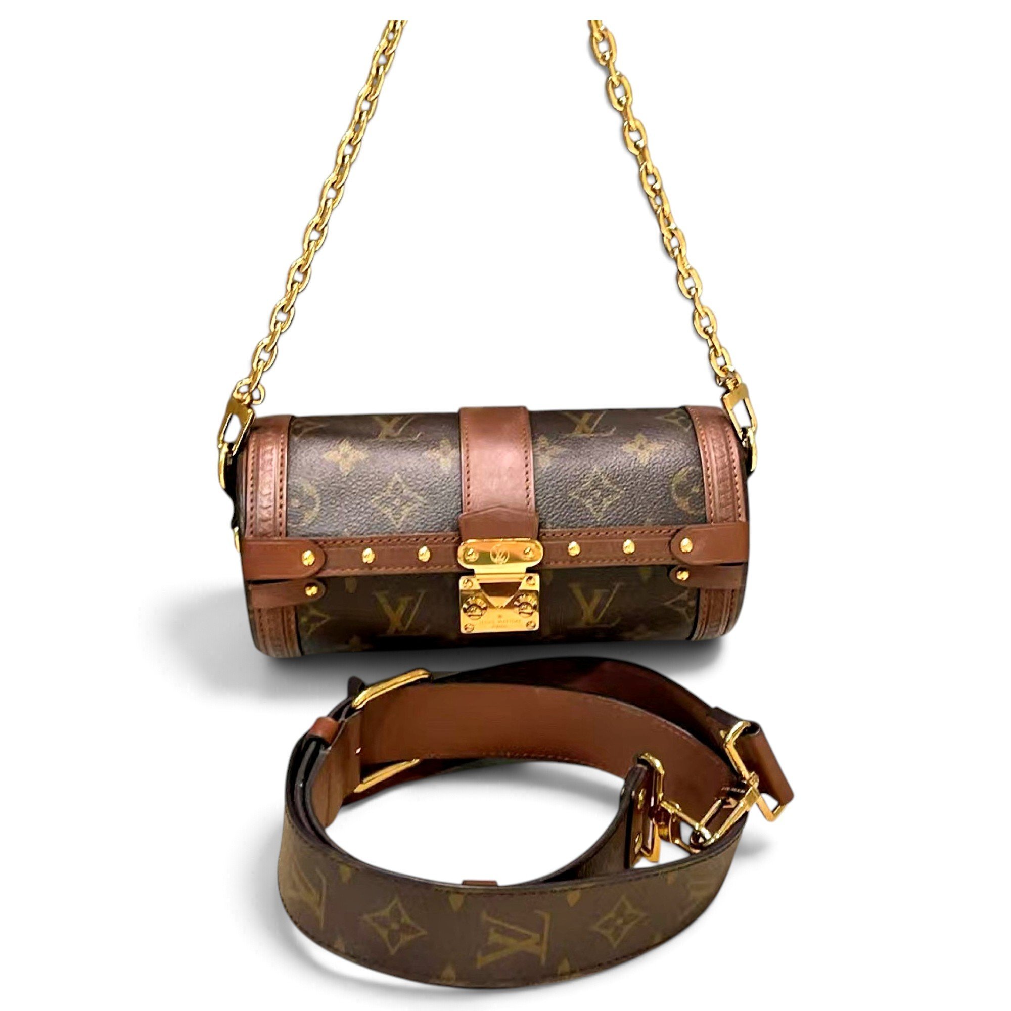 Papillon Trunk leather handbag
