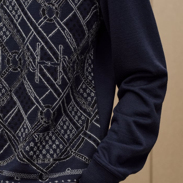 Bleu Nuit "Parcours Sans Faute Bandana" Crewneck Sweater