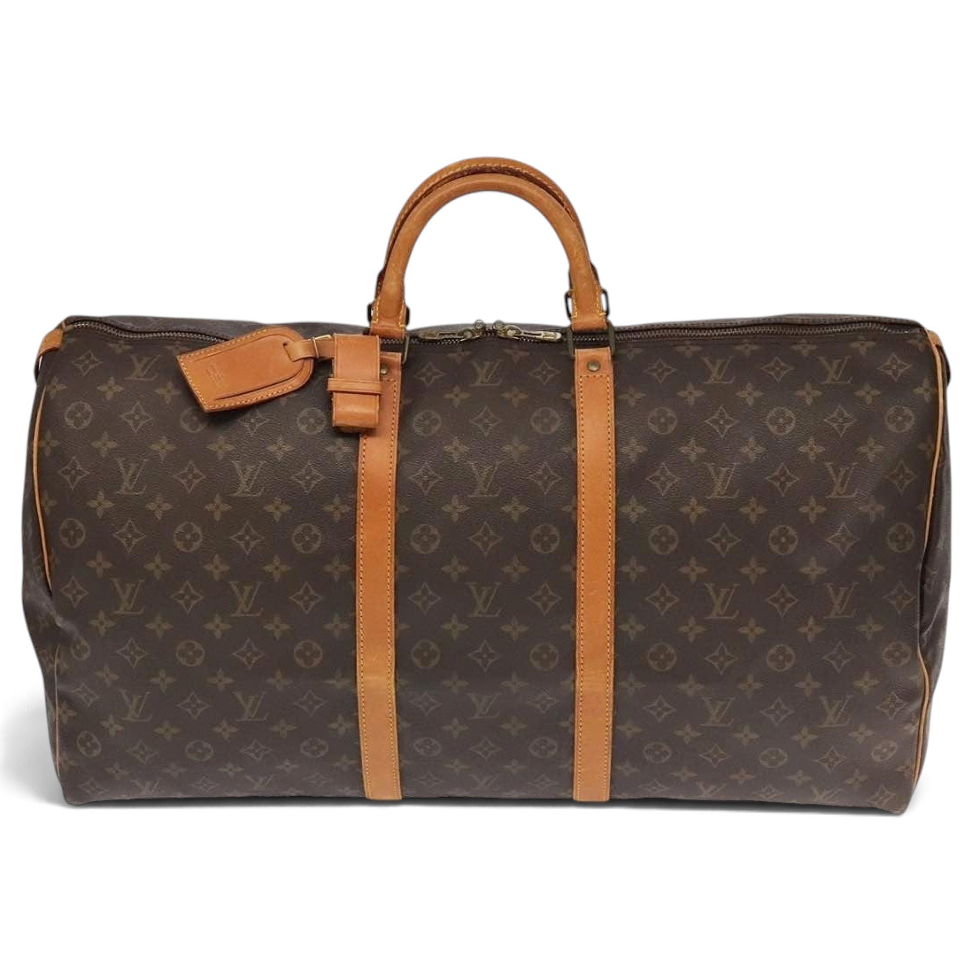 Keepall leather travel bag