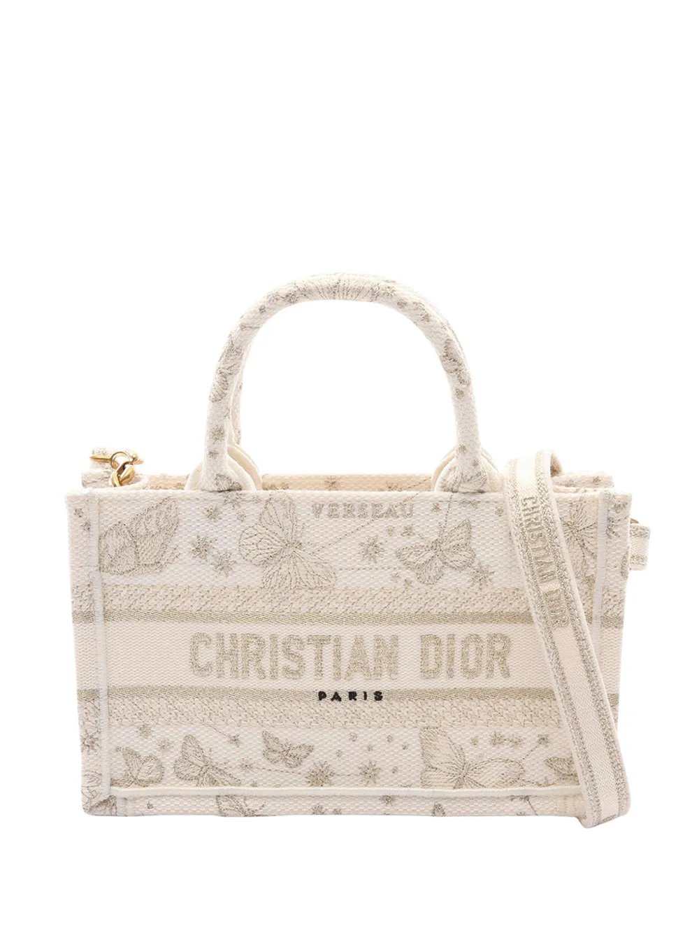 2010-2026 Mini Embroidered Canvas Butterfly Zodiac Lady D Lite satchel