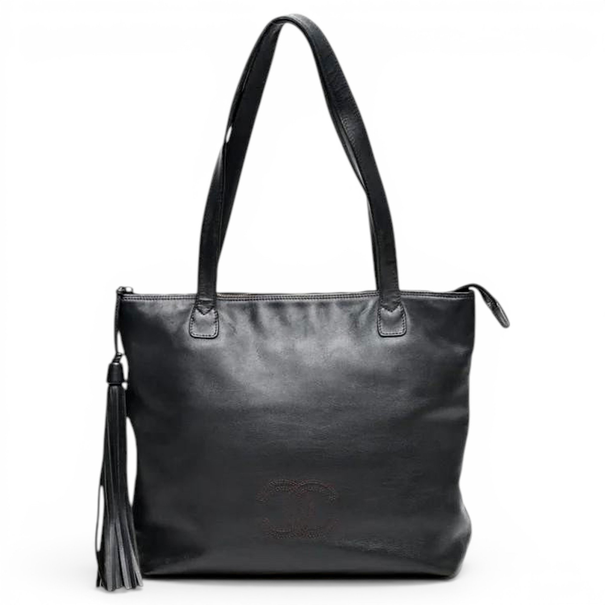 Trendy CC leather tote