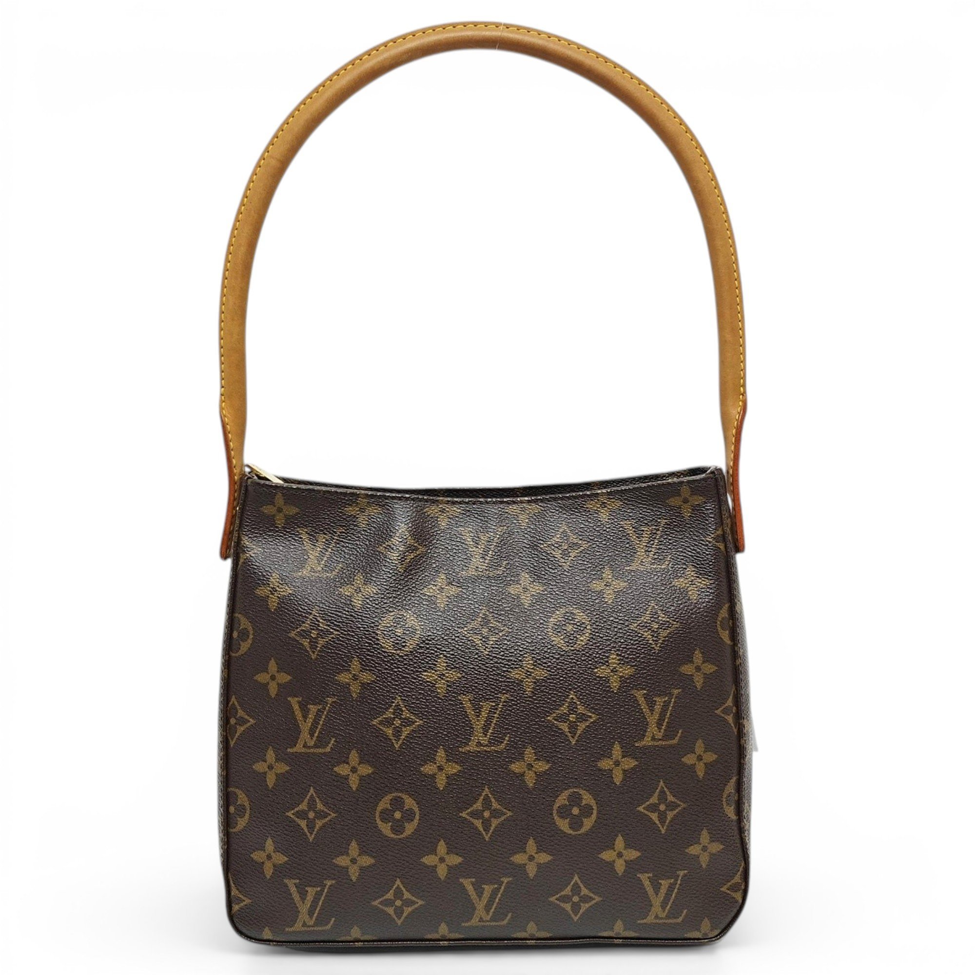 Looping leather handbag