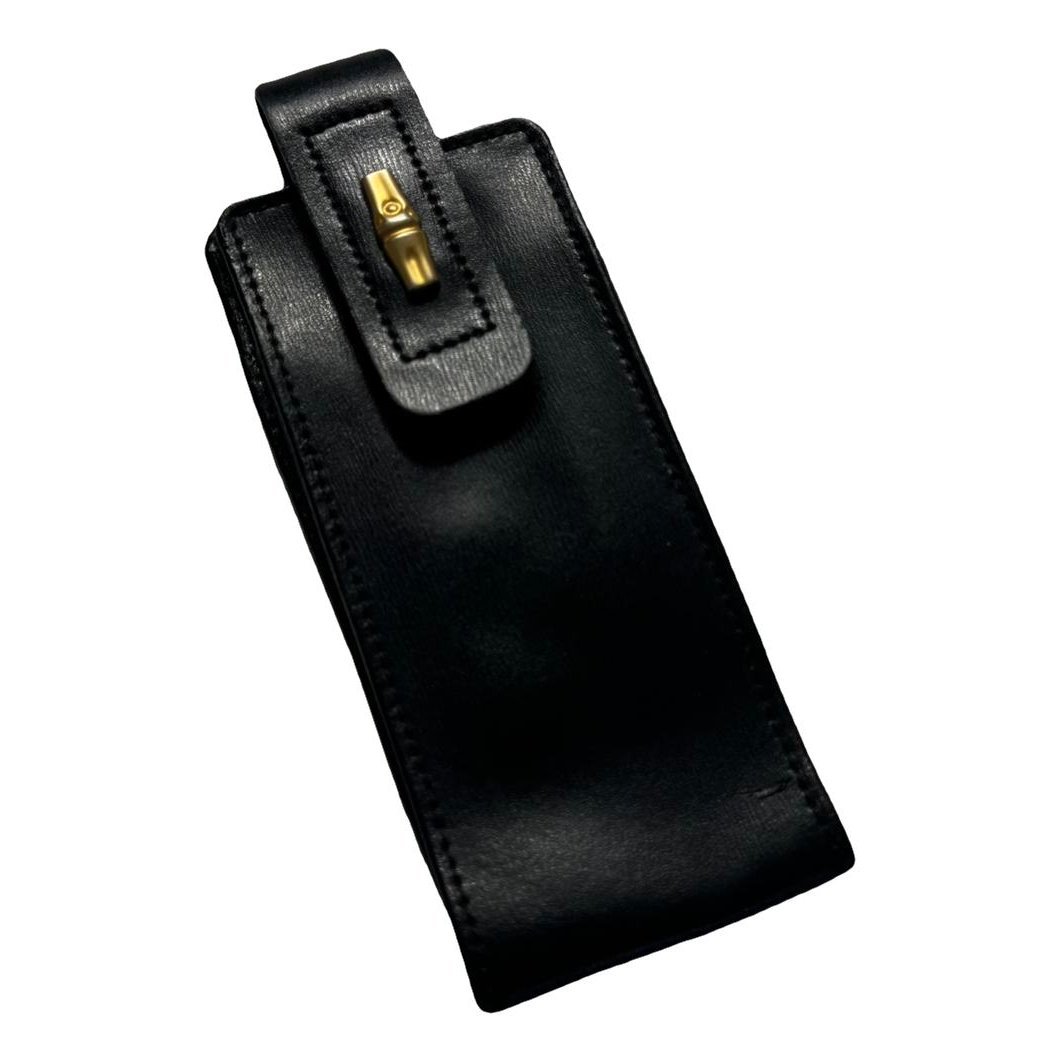 Leather clutch bag