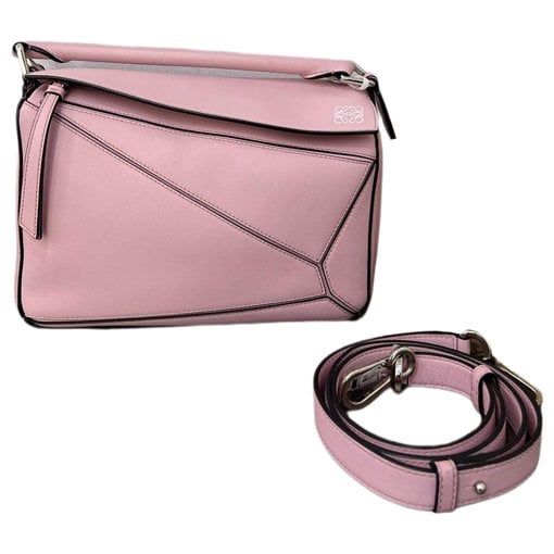 Puzzle leather handbag
