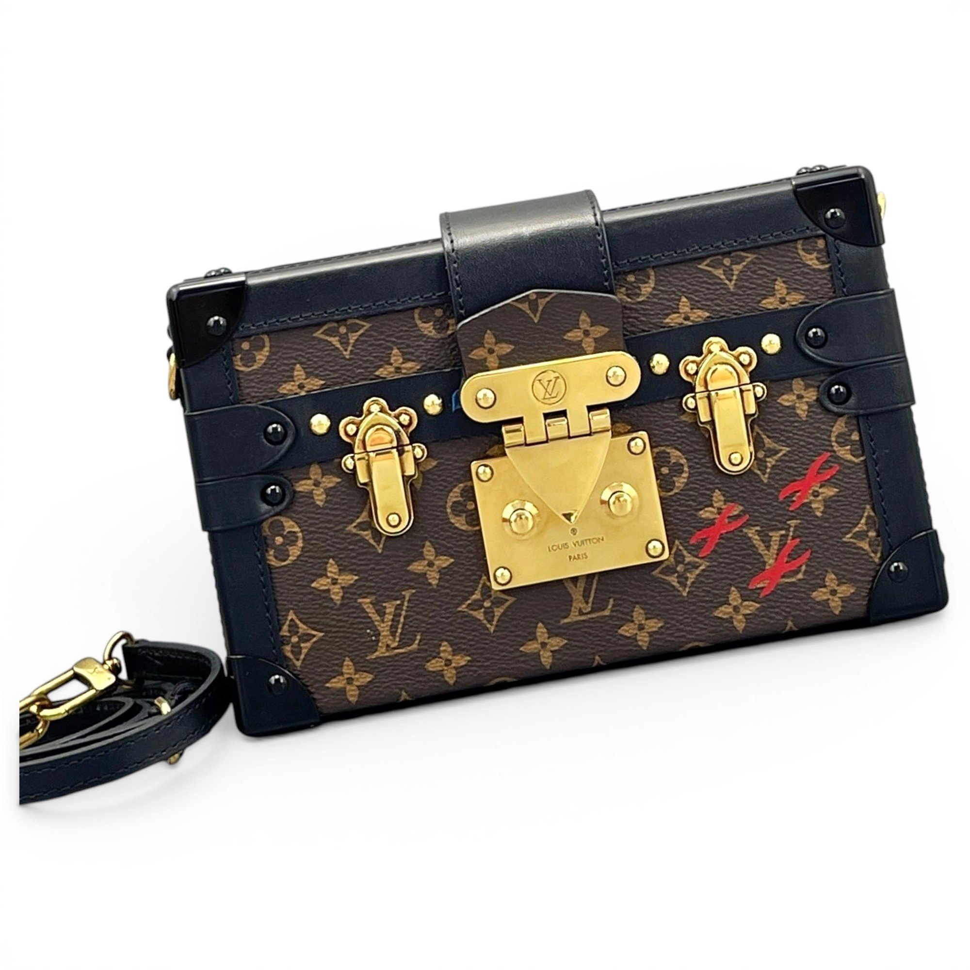 Petite Malle leather handbag
