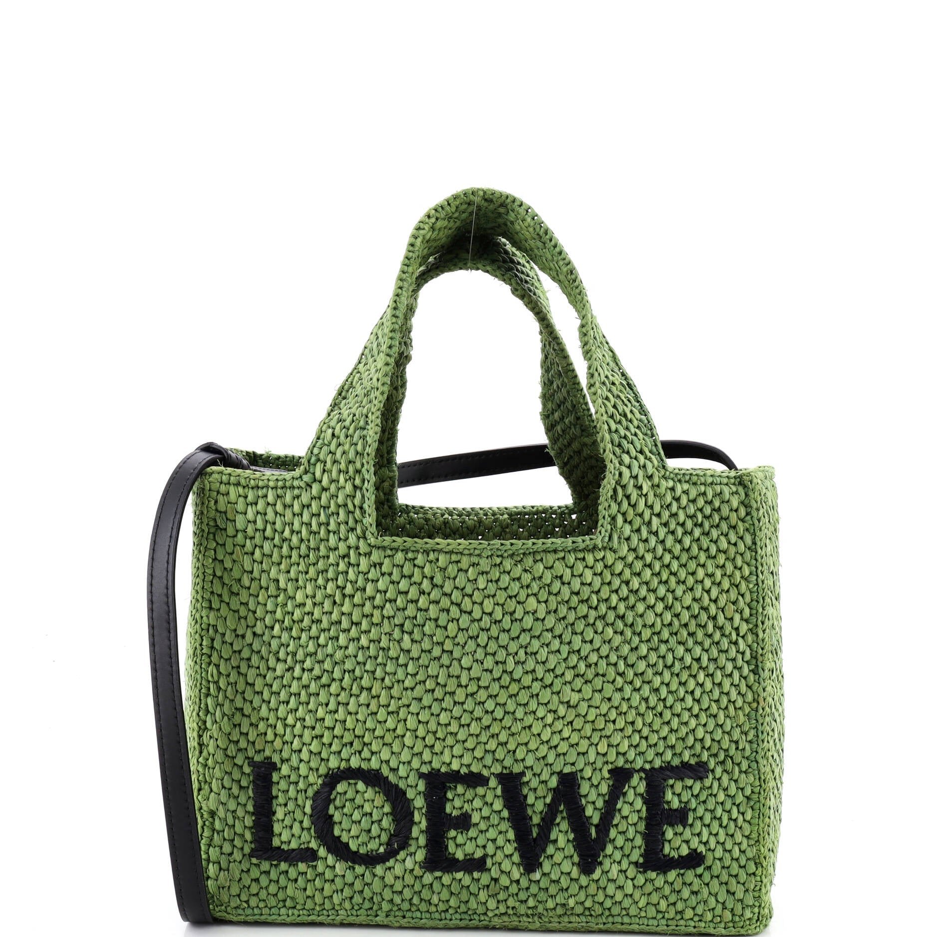 Loewe Paula's Ibiza Logo Convertible Tote Raffia Small