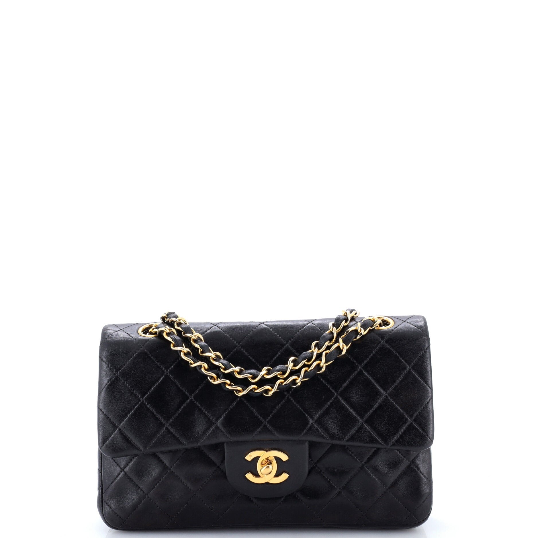 Vintage Classic Double Flap Bag Quilted Lambskin Small