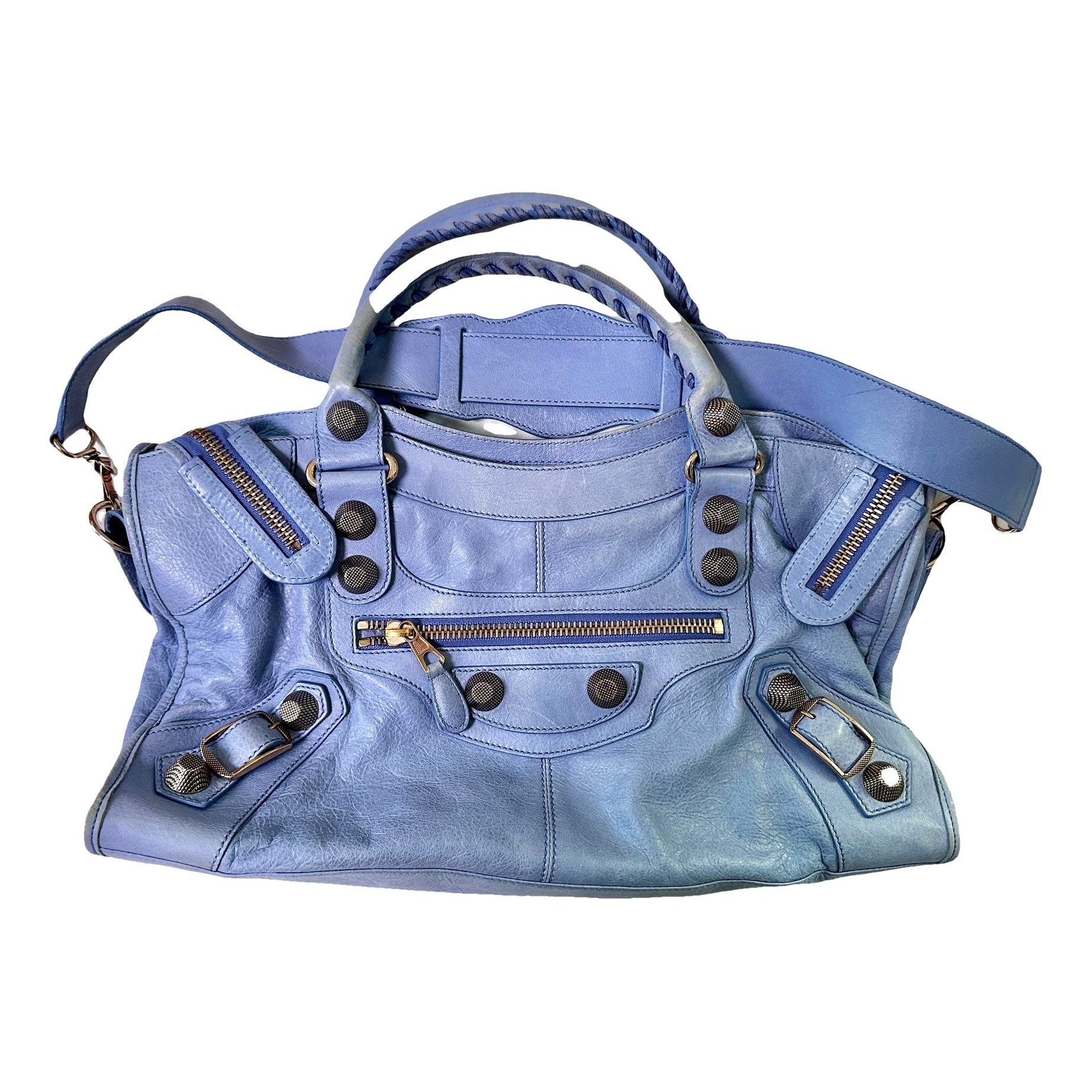 City leather handbag