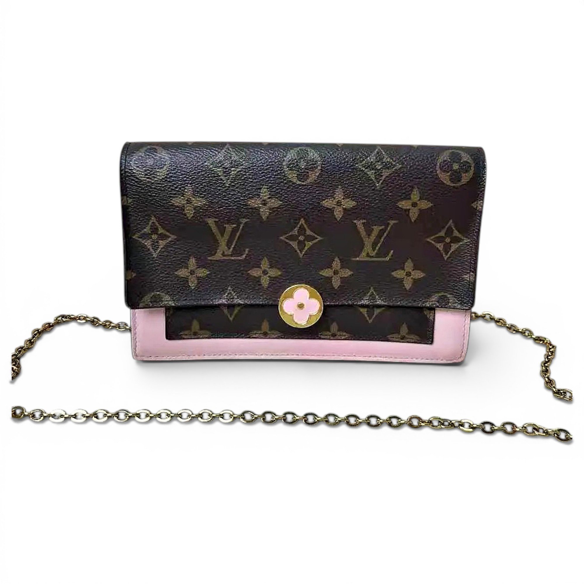 Flore chain vinyl handbag