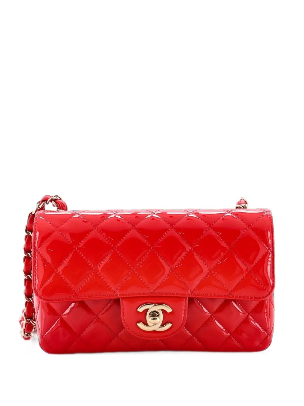 Classic Single Flap Bag Quilted Patent Mini crossbody bag