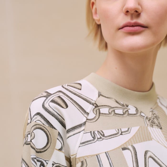 Beige Glaise "Effet Kaleidoscope" Sweatshirt