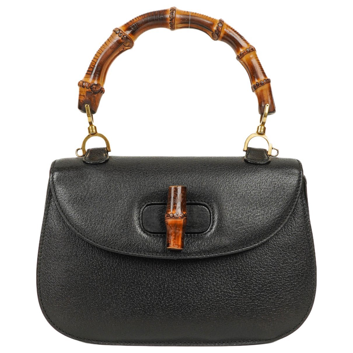 Bamboo Top Handle leather handbag