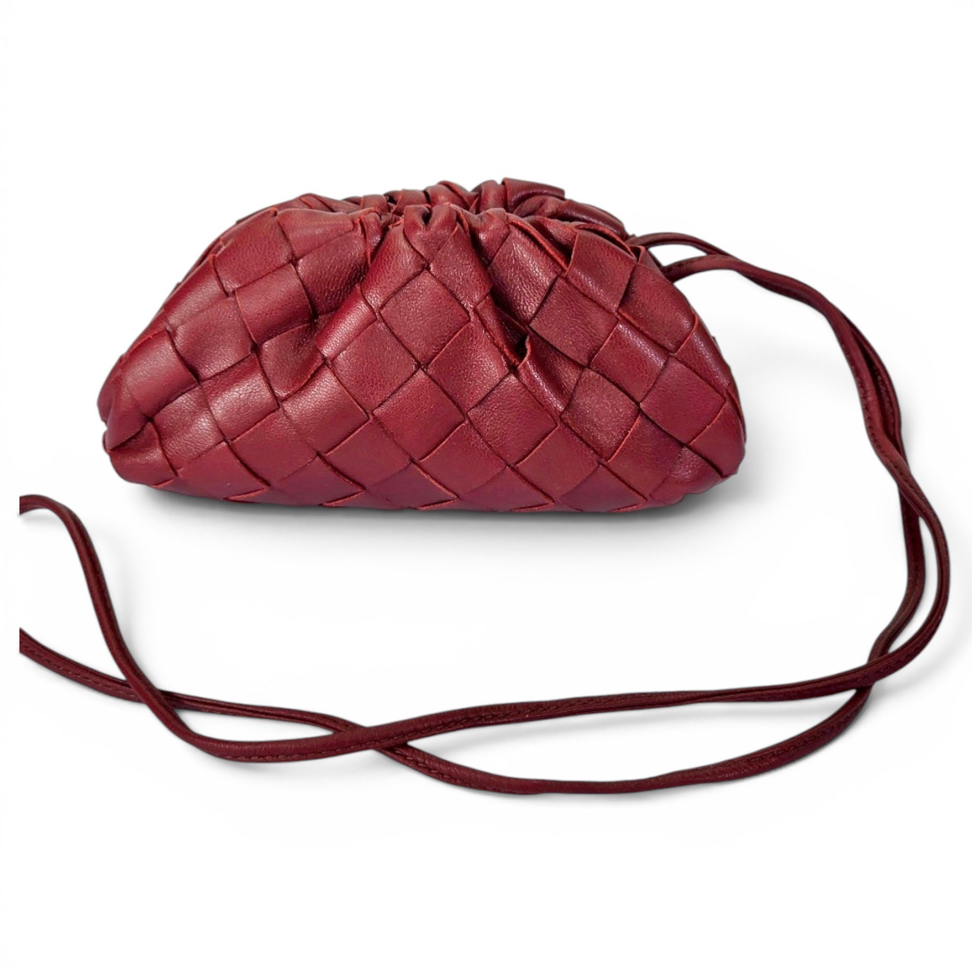 Pouch leather handbag