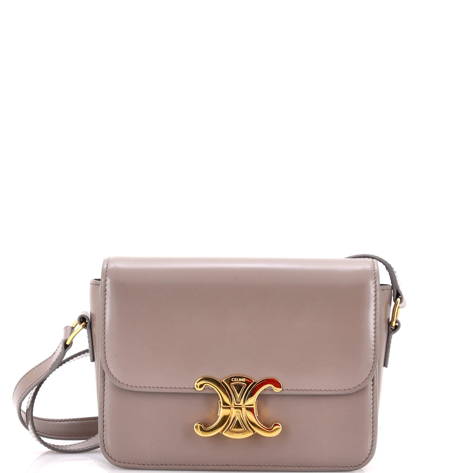 Celine Triomphe Shoulder Bag Smooth Calfskin Teen