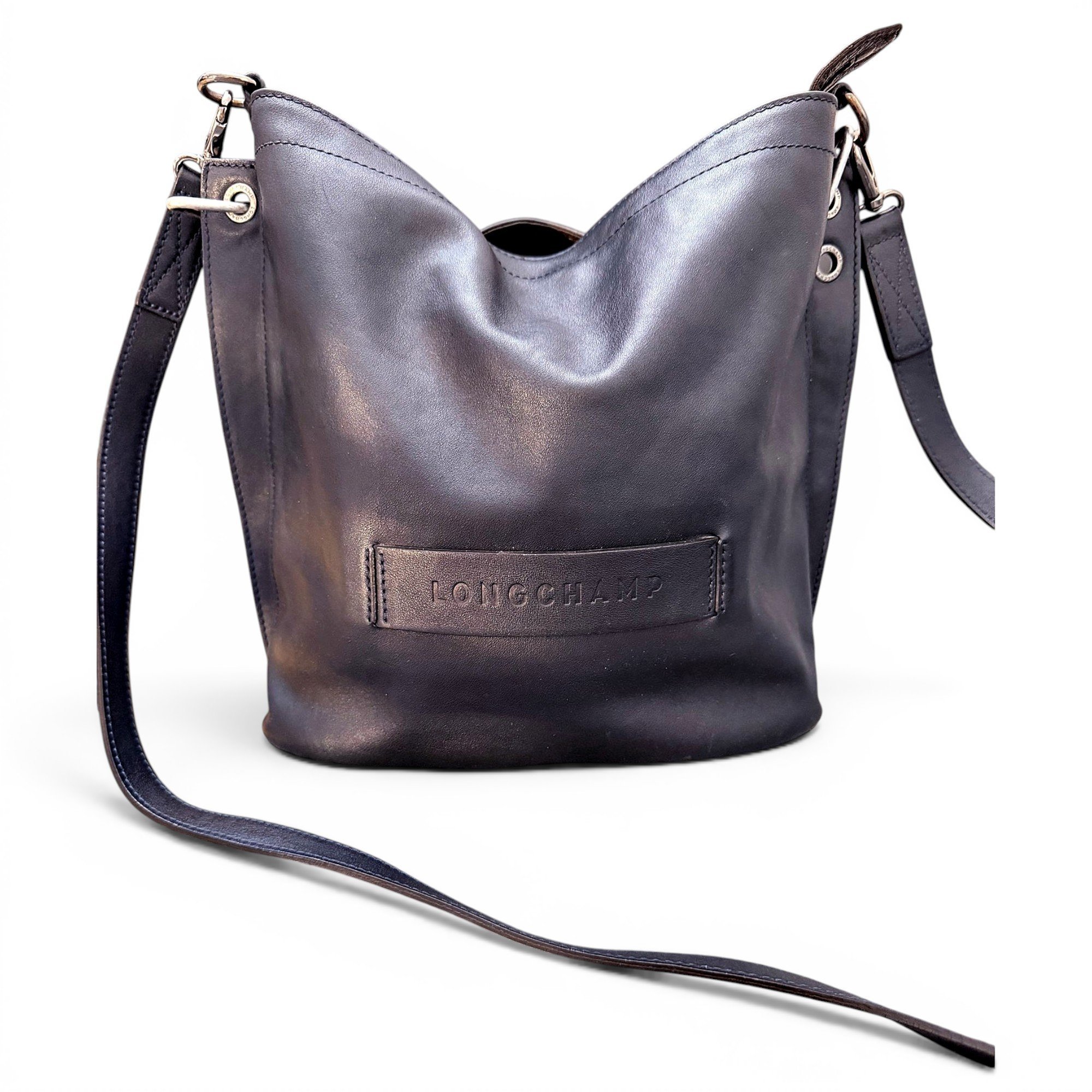 3D leather crossbody bag
