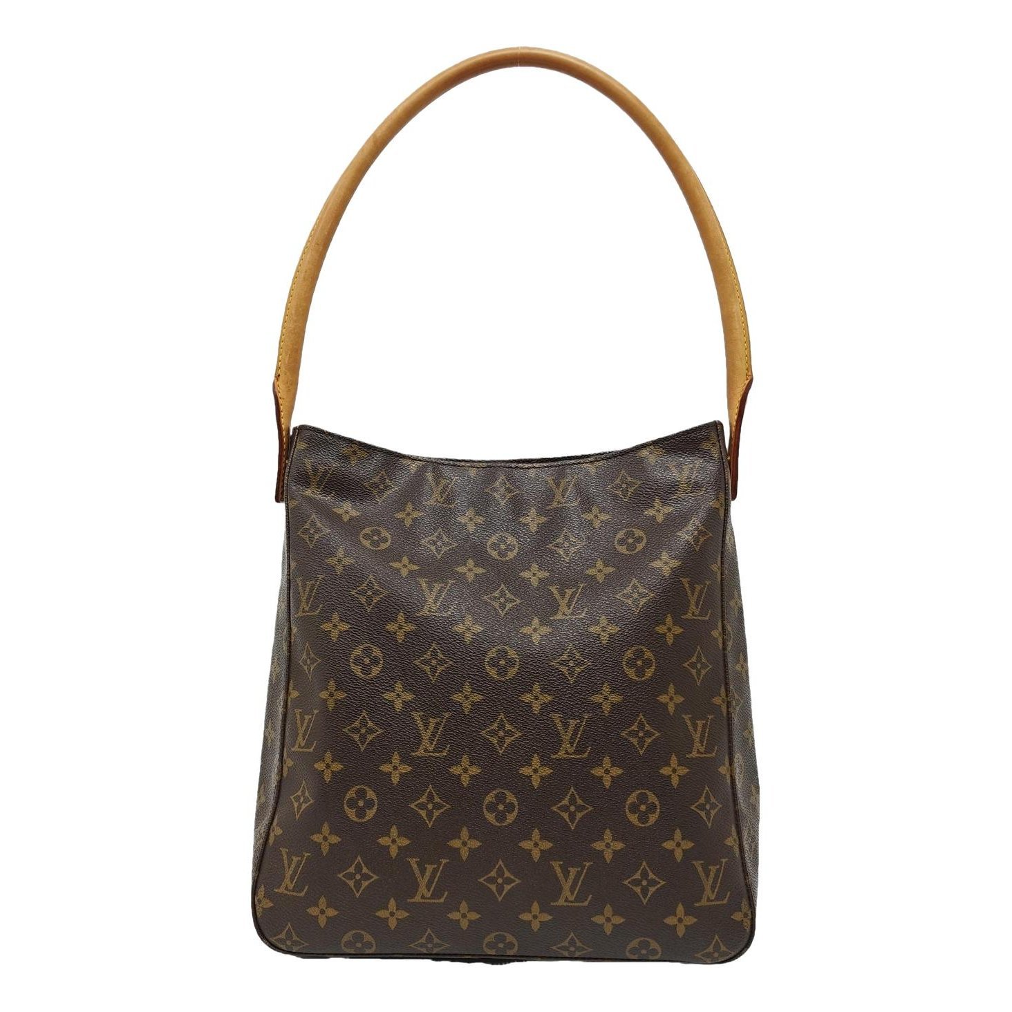 Looping leather handbag