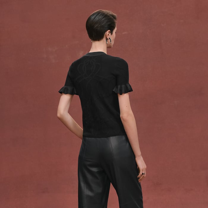 Noir "Palefroi Remix" Short-sleeve Sweater