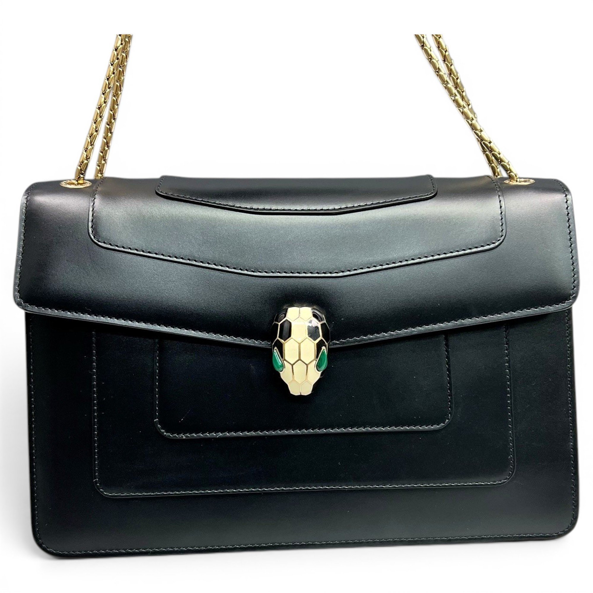 Serpenti leather handbag