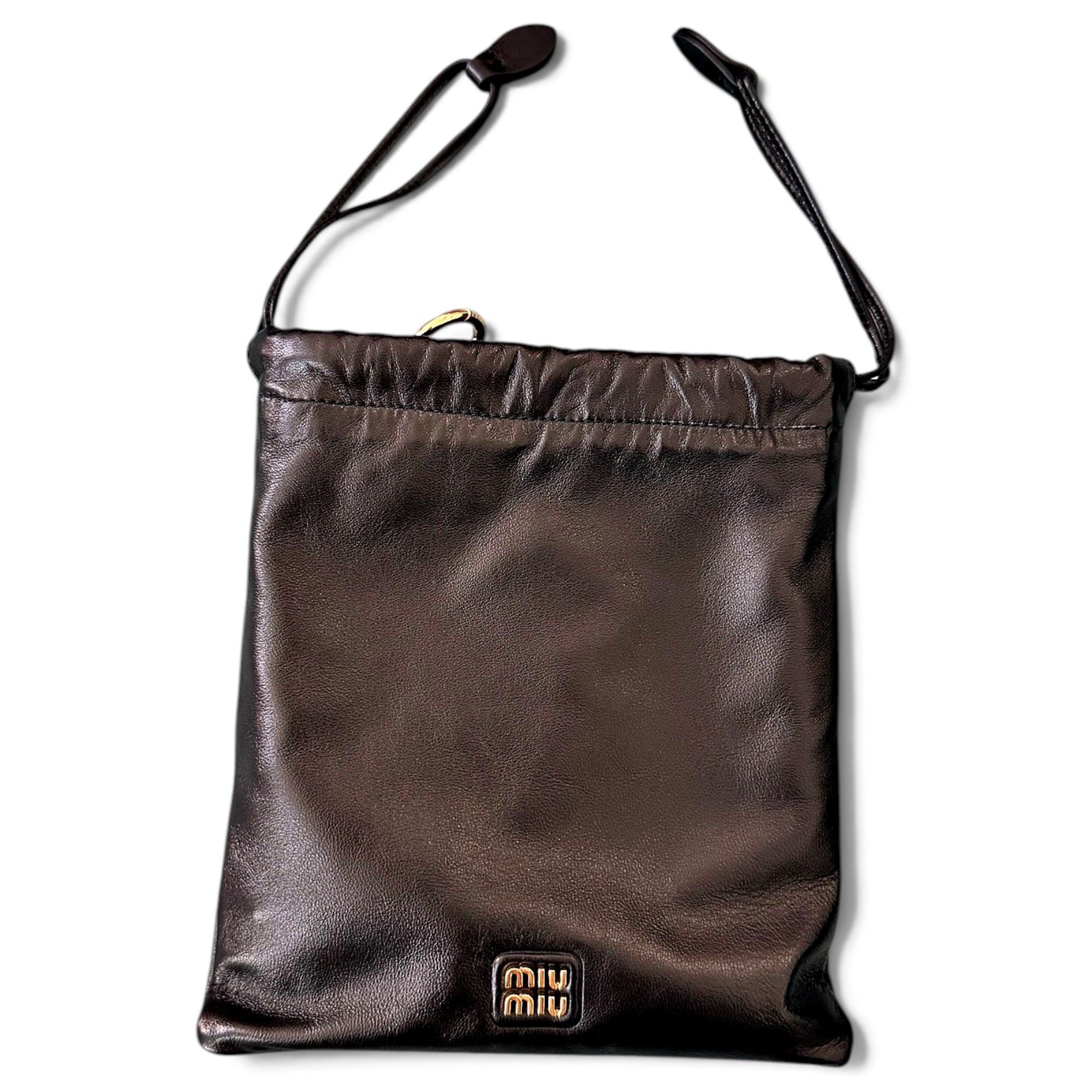 Leather clutch bag