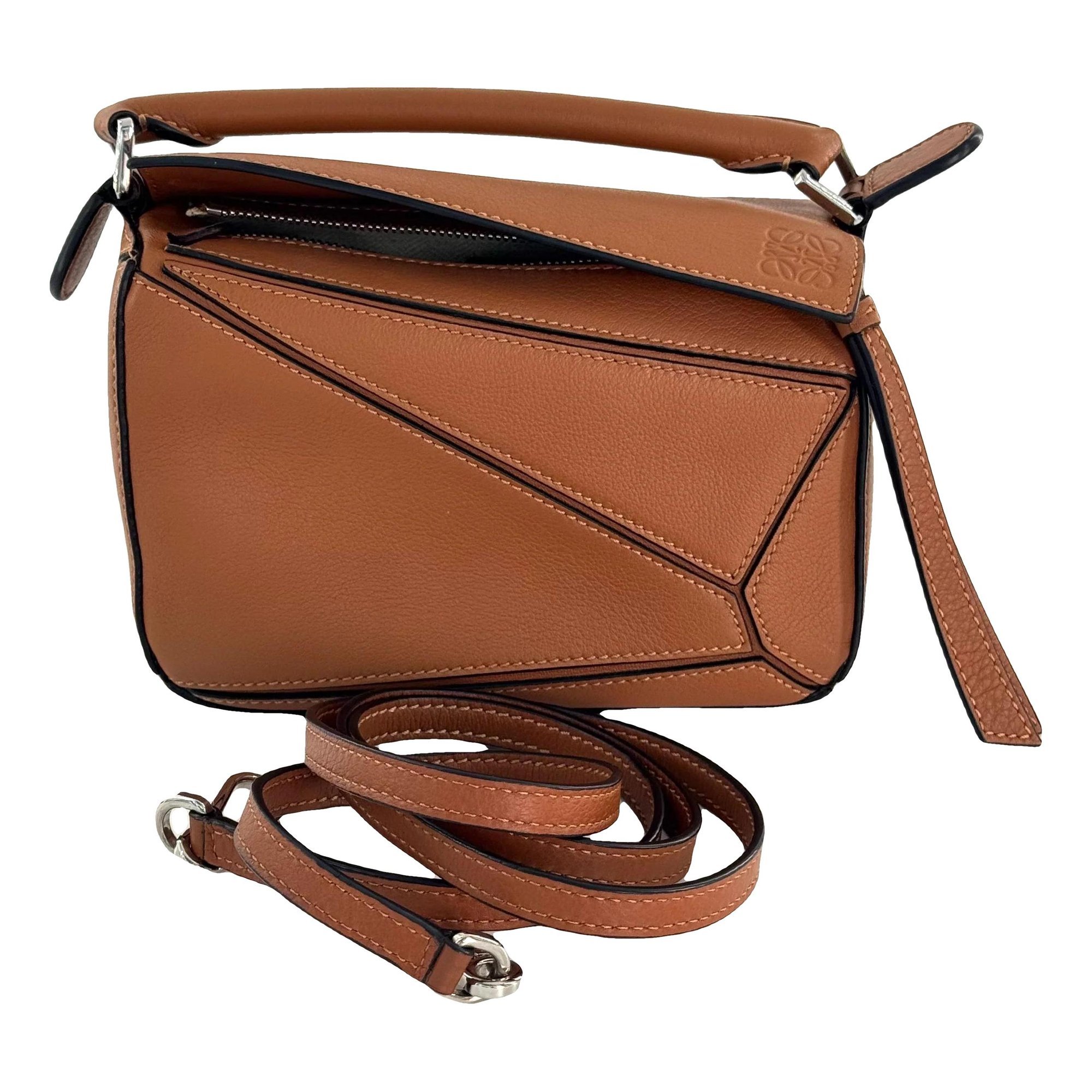 Puzzle leather mini bag