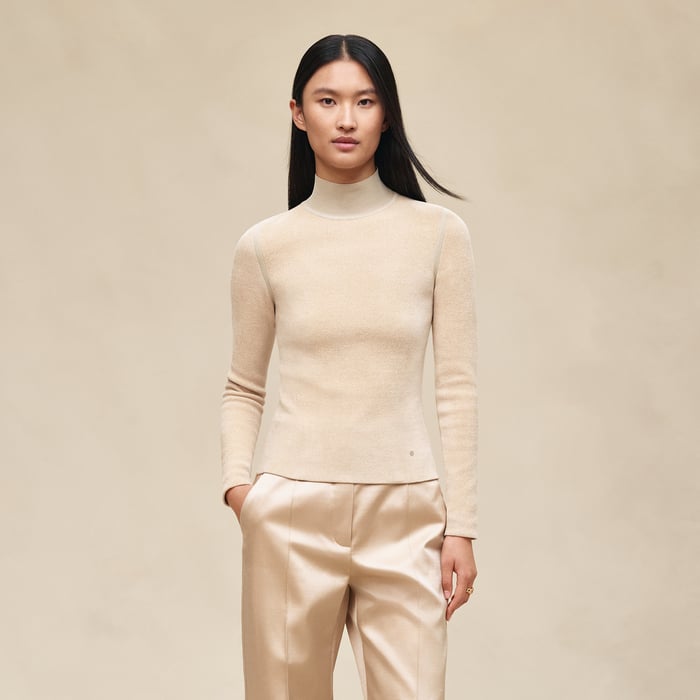 Beige Lumière Long-sleeve Sweater