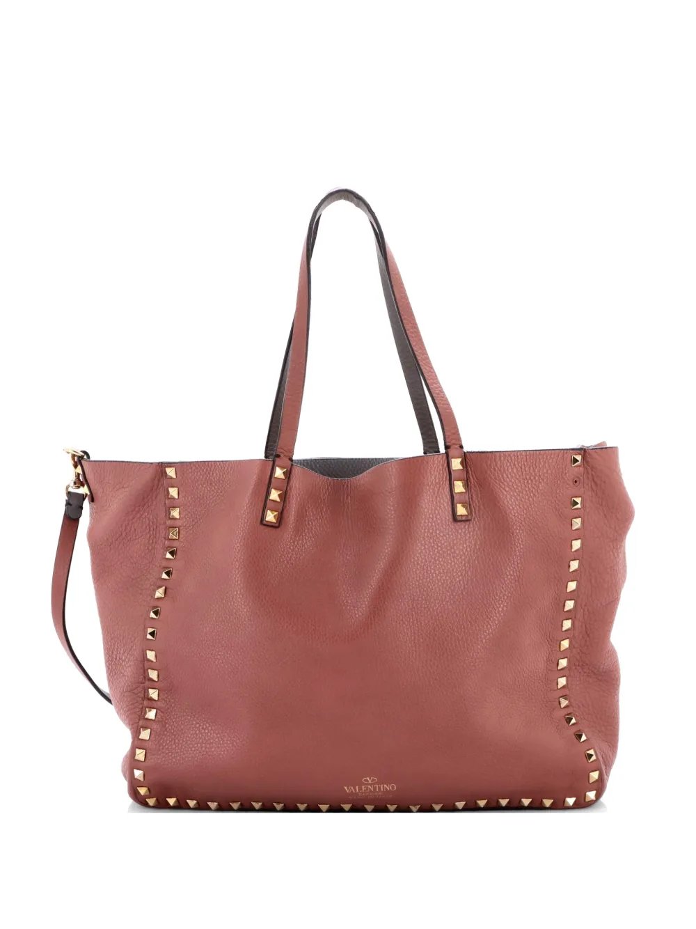 Rockstud Reversible Convertible Leather Medium tote bag